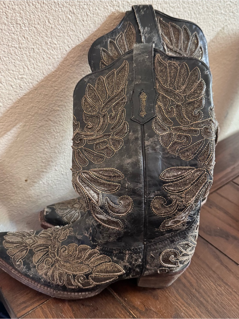 Corral Women’s Cowboy Boots Brown & Gold Inlay size 7